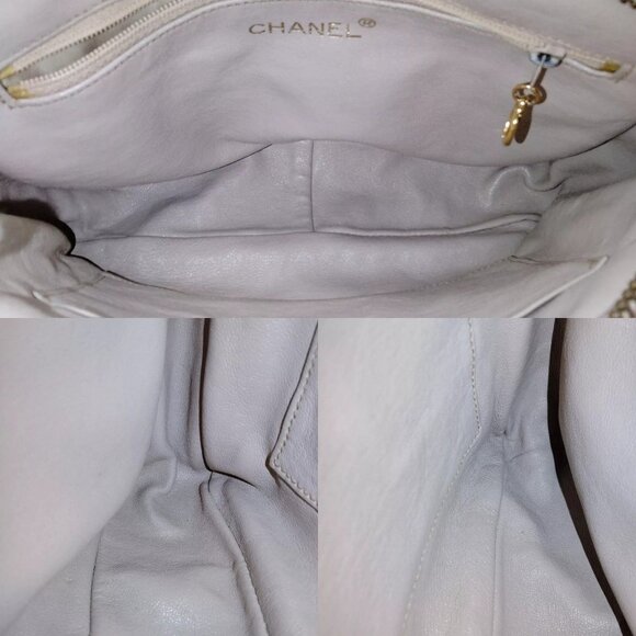 982870AM (S6) Chanel Crossbody Bag White Lambskin - Picture 9 of 11